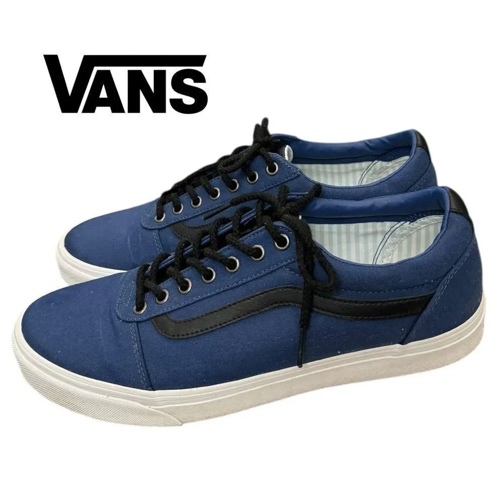 Vans Ward Blue Black Men's Canvas Sneakers 12